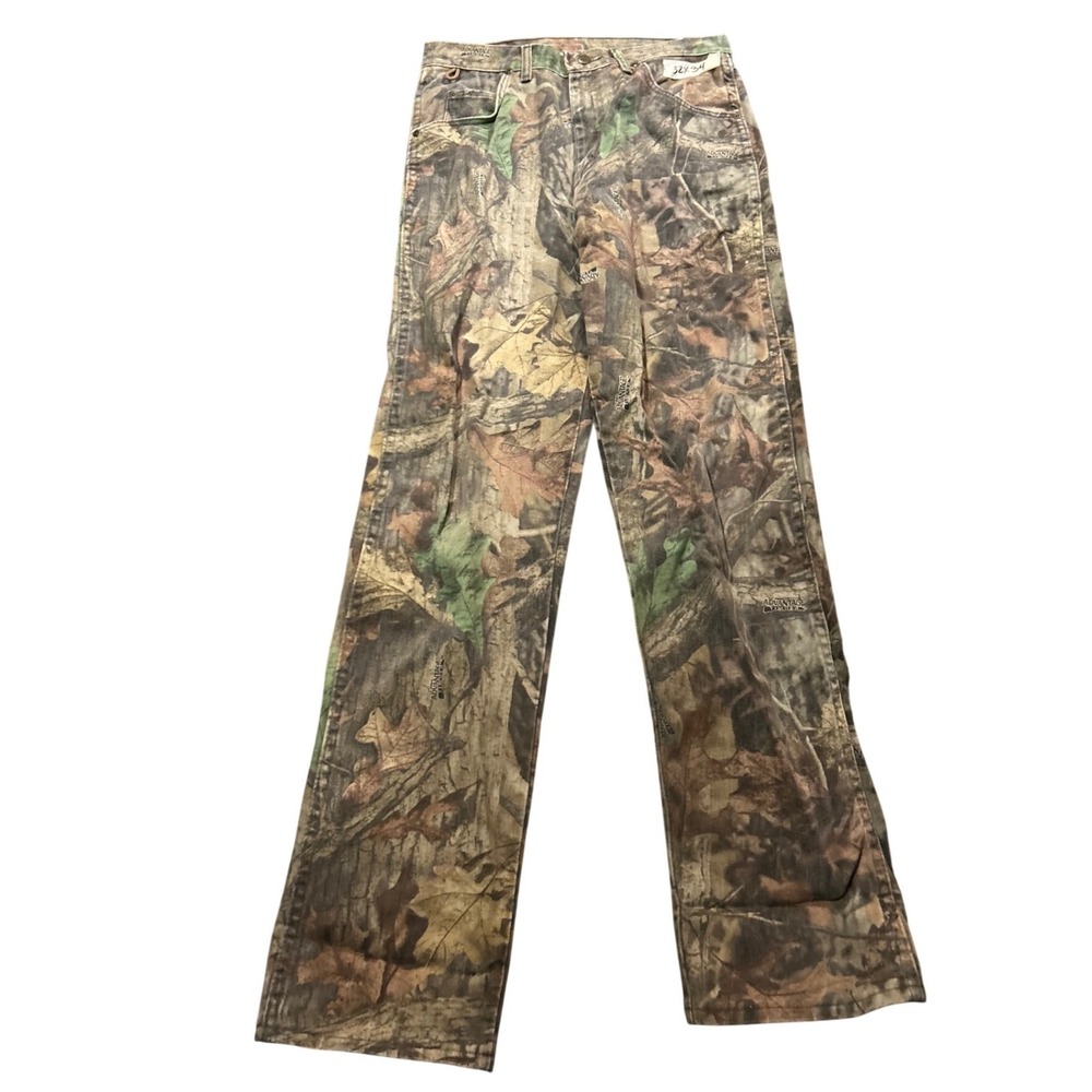 Wrangler Rugged Wear Camo Pants Mens 32x34 Advantage Timber Made in USA 35006AT
